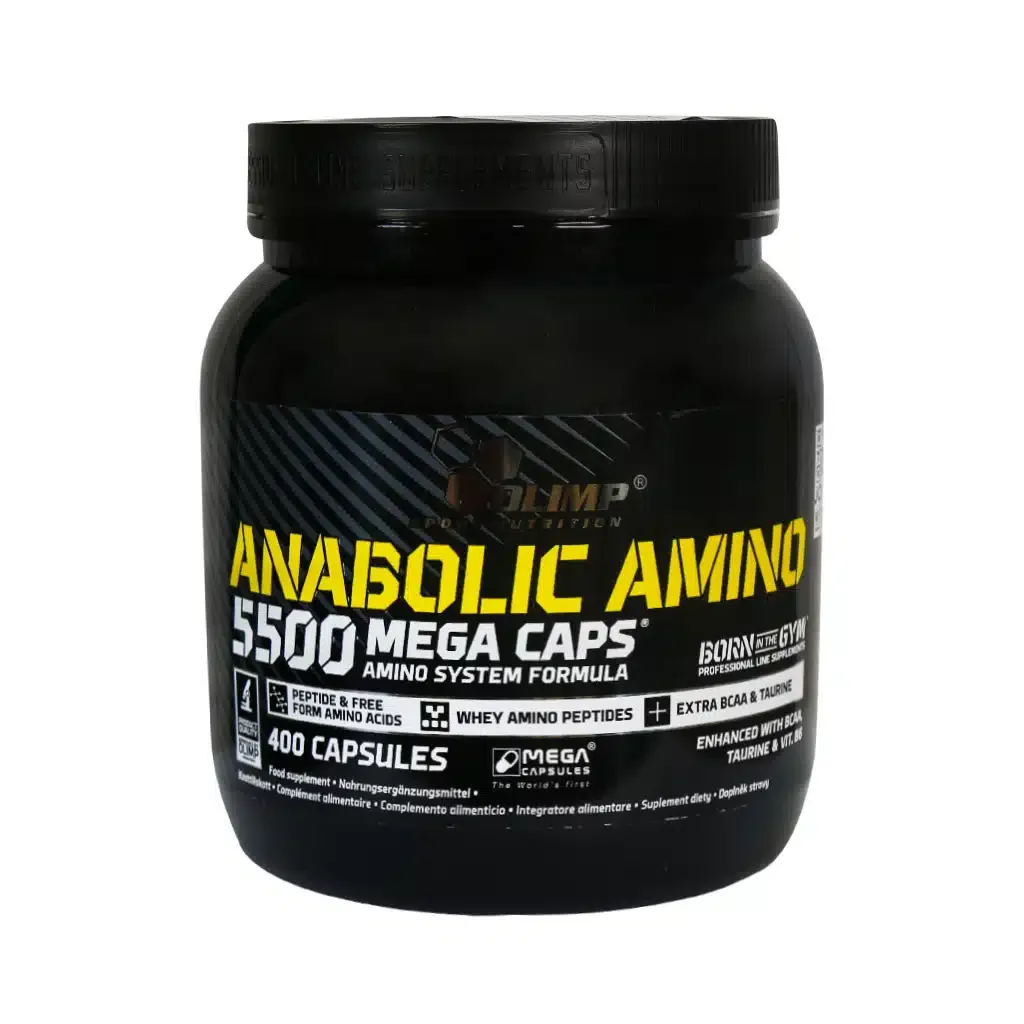 کپسول آنابولیک آمینو 5500 مگا کپس الیمپ افزایش توده عضلانی