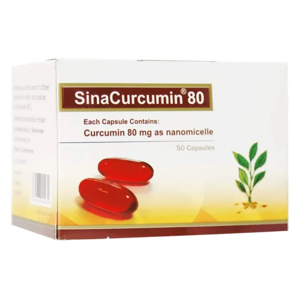 کپسول سینا کورکومین 80 میلی گرم اکسیر نانو بهبود عملکرد گوارش
