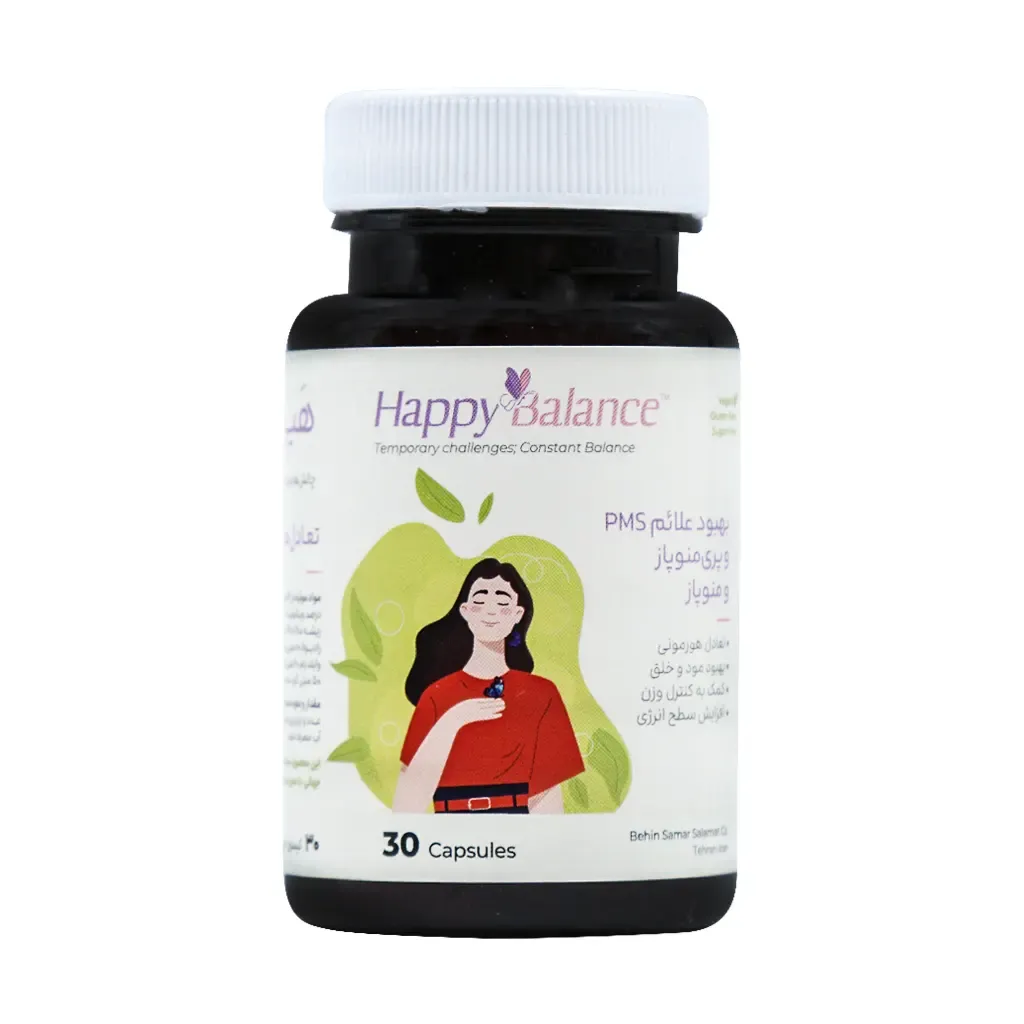 کپسول هپی بالانس بهین ثمر سلامت تسکین علائم PMS