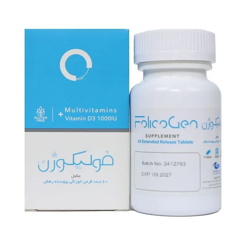 قرص فولیکوژن اروند فارمد مکمل تقویت کننده مو و ناخن