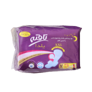 نوار بهداشتی بالدار یلدا ویژه شب تافته سایز بسیار بزرگ 7 عددی