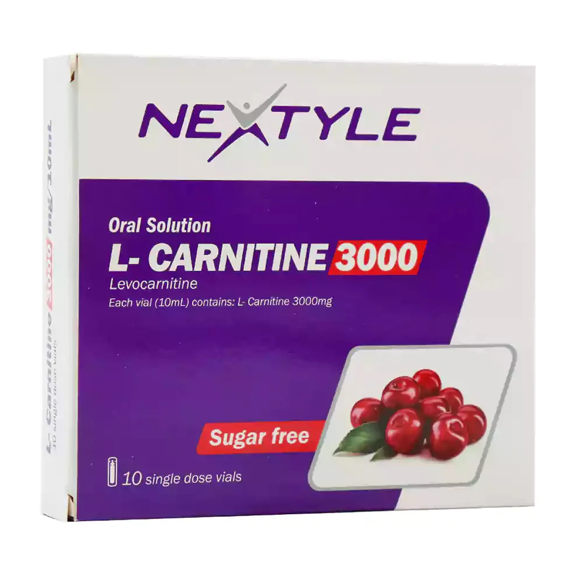 ویال خوراکی ال کارنیتین 3000 میلی گرم نکستایل افزایش انرژی و چربی سوزی
