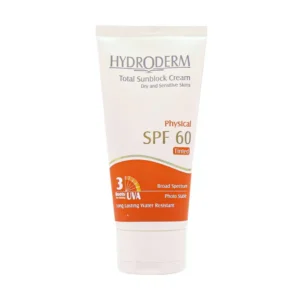 کرم ضد آفتاب SPF60 رنگی هیدرودرم مناسب پوست های خشک و حساس