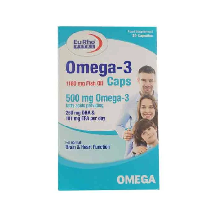 کپسول ژلاتینی امگا 3 یوروویتال برای حمایت از سلامت قلب و مغز - تصویر 1