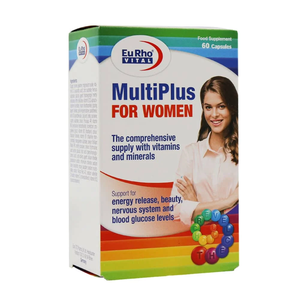کپسول مولتی پلاس بانوان یوروویتال 60 عدد تامین مواد مغذی ضروری - تصویر 1