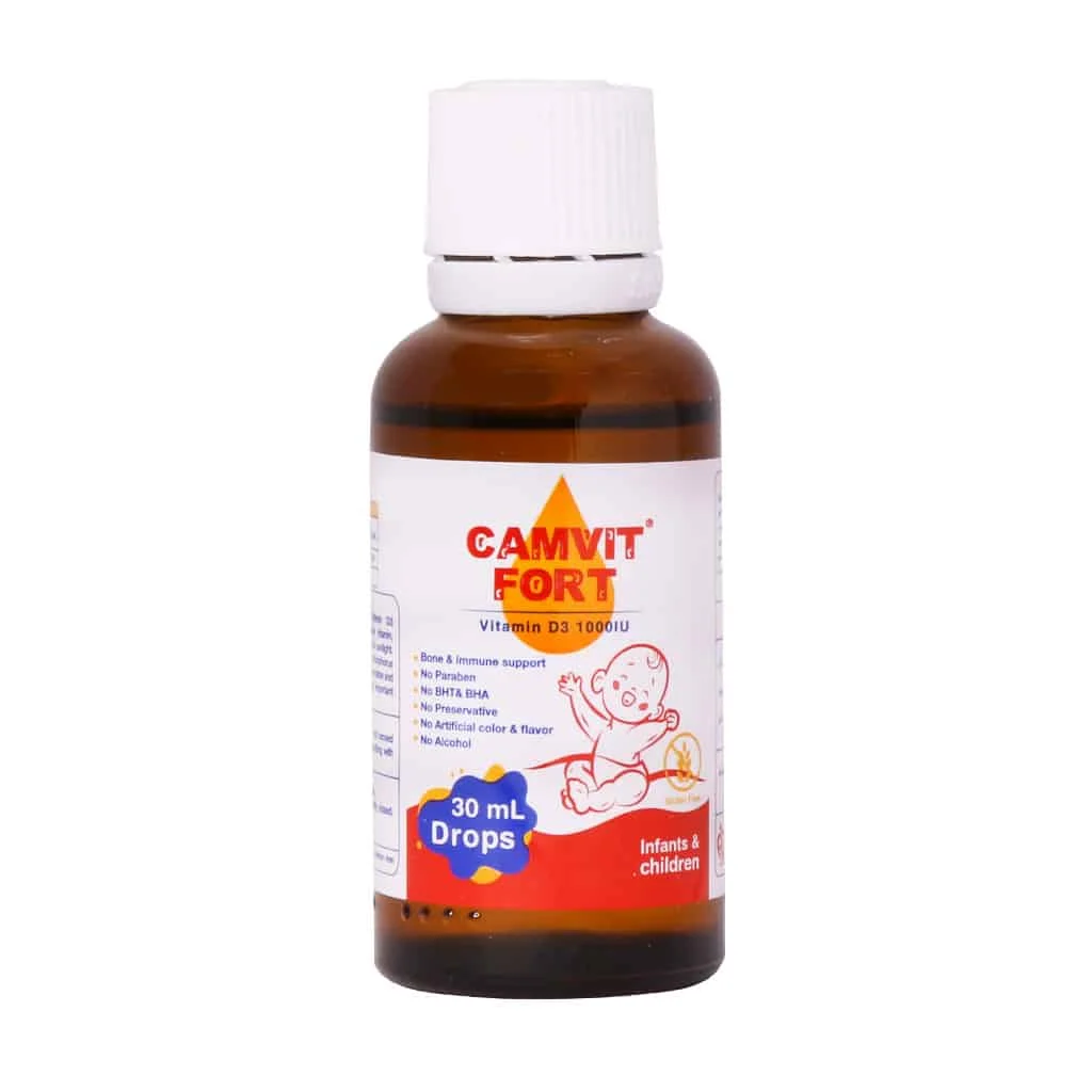 قطره کامویت فورت های هلث 30 میلی لیتر ویتامین D3 تقویت استخوان - تصویر 1