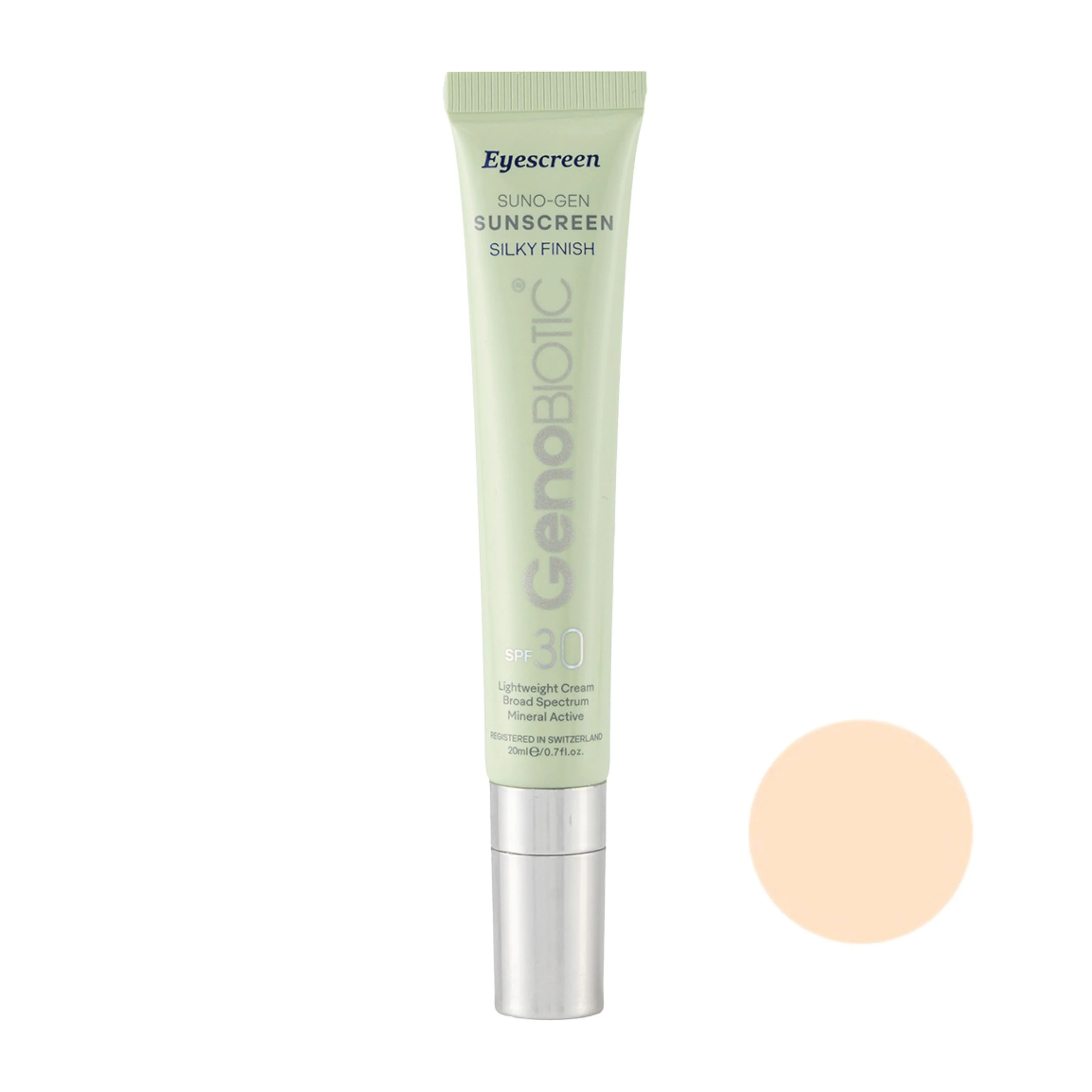کرم ضد آفتاب رنگی دور چشم ژنوبایوتیک SPF 30 محافظ در برابر اشعه UVA و UVB مناسب برای انواع پوست - تصویر 1