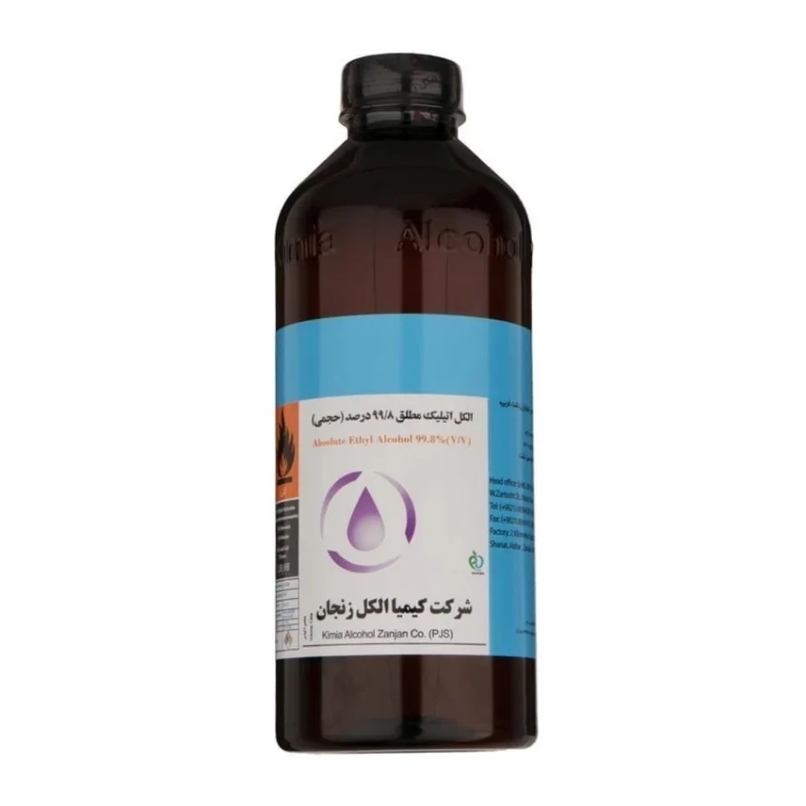 الکل اتیلیک مطلق ۹۹.۸٪ کیمیا الکل زنجان ۱ لیتر