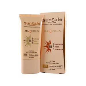 کرم ضد آفتاب کرم پودری و پرایمری سان سیف مکیسان SPF50 حجم 40 میلی‌لیتر